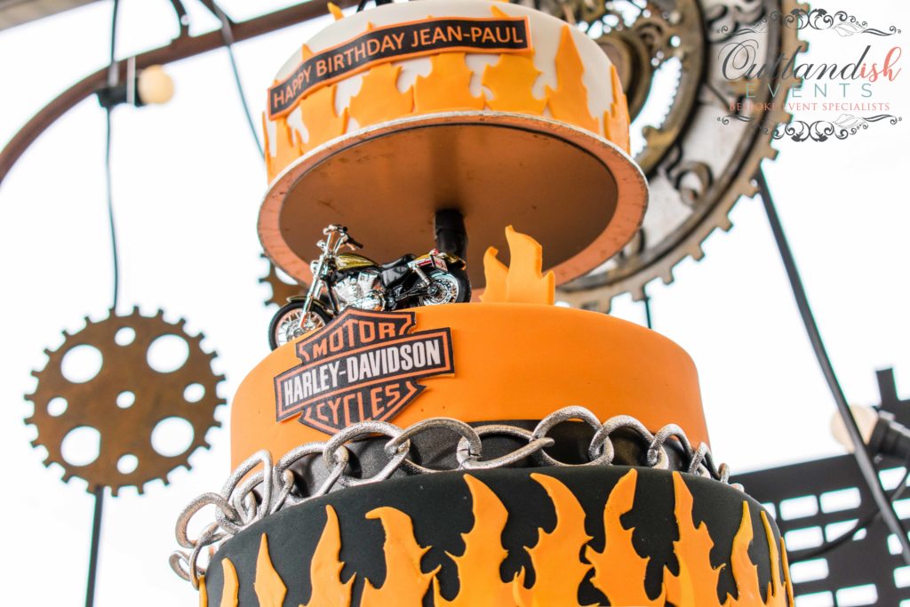 Steampunk Harley Davidson inspired 40th Birthday Party